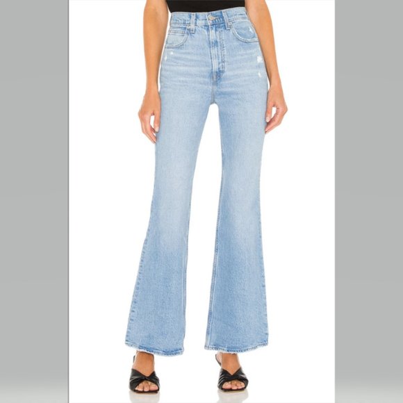 Levi's 70's High Flare Put It Back Jeans in Marin Babe for Free People NWT - Picture 6 of 15